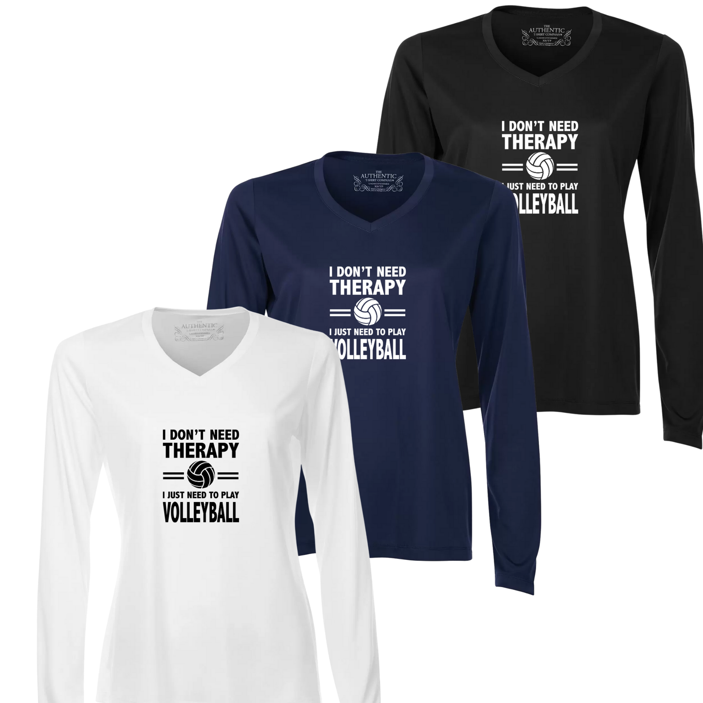 VOLLEY THERAPY ATC™ LONG SLEEVE V-NECK