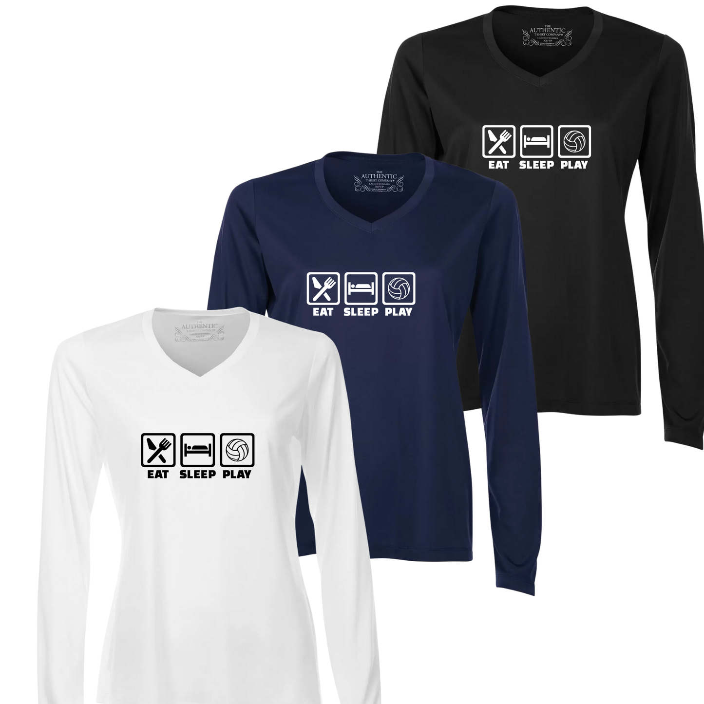 VOLLEY EAT SLEEP PLAY ATC™ LONG SLEEVE V-NECK