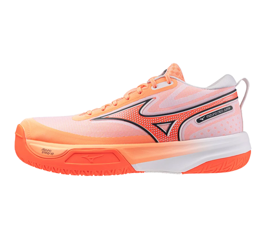 Mizuno Neo Jump Unisex Volleyball Shoes Coral Laval Vibrant Side View