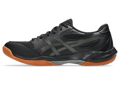 Asics Gel Rocket 12 Men's Volleyball Shoes Black Gunmetal White Side View