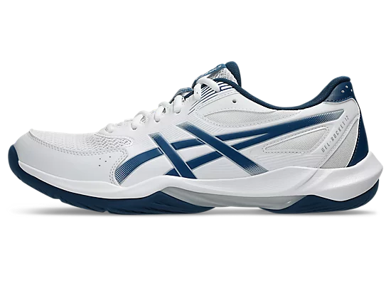 Asics Gel Rocket 12 Men's Volleyball Shoes White Mako Blue 