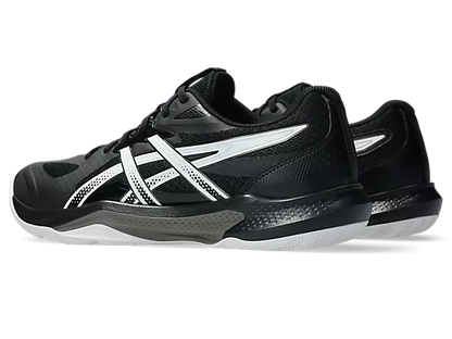 Asics Gel Tactic Court Men's Volleyball Shoes Black White Back View