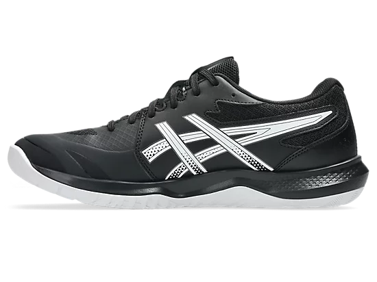 Asics Gel Tactic Court Men's Volleyball Shoes Black White Side View