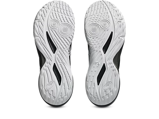 Asics Gel Tactic Court Men's Volleyball Shoes Black White Bottom View