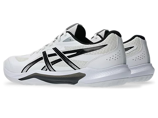Asics Gel Tactic Court Men's Volleyball Shoes White Black Back View
