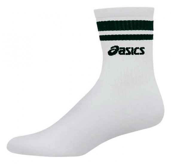 Asics Old School Volleyball Crew Socks White Black