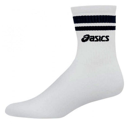 Asics Old School Volleyball Crew Socks White Navy Blue