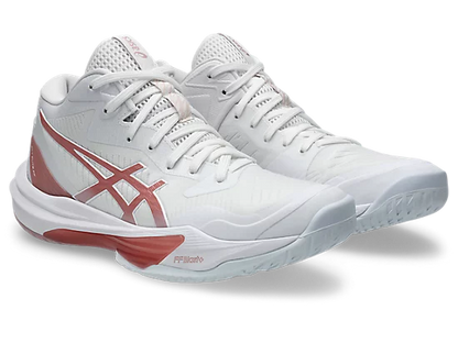 Asics Sky Elite FF MT 3 Women's Volleyball Shoes White Morgan Angled View