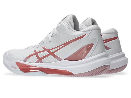 Asics Sky Elite FF MT 3 Women's Volleyball Shoes White Morgan Back View