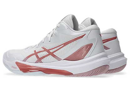 Asics Sky Elite FF MT 3 Women's Volleyball Shoes White Morgan Back View