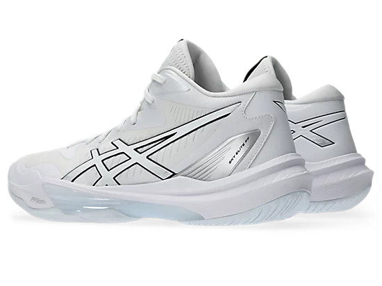 Asics Sky Elite FF MT 3 Women's Volleyball Shoes White Silver Back View