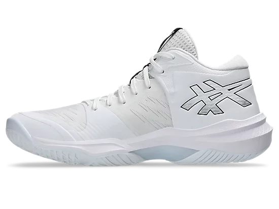 Asics Sky Elite FF MT 3 Women's Volleyball Shoes White Silver Side View