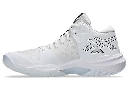 Asics Sky Elite FF MT 3 Women's Volleyball Shoes White Silver Side View