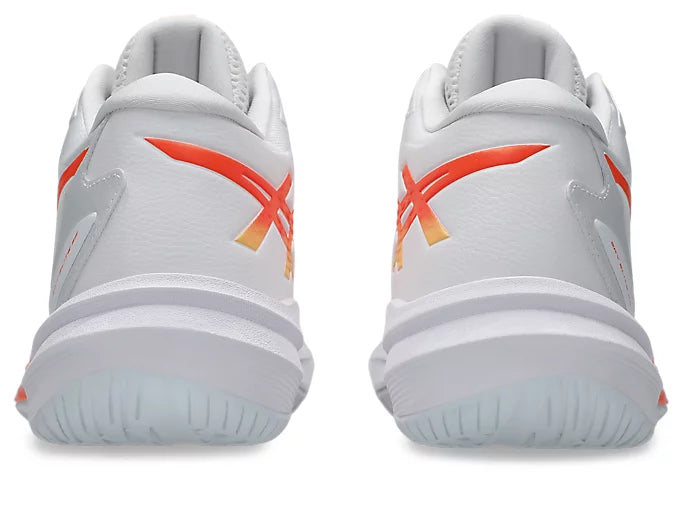 Asics Sky Elite FF MT 3 Women's Volleyball Shoes White Vivd Coral Back View