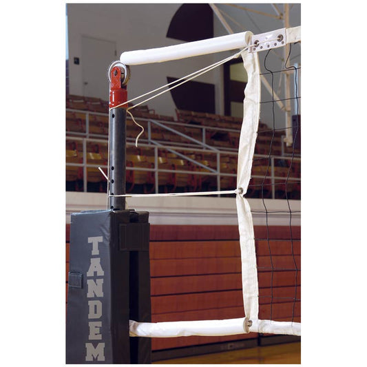 Volleyball Net Cable Padding Installed