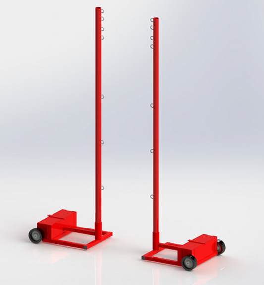 PORTABLE VOLLEYBALL POSTS WITH WHEEL AND WEIGHT