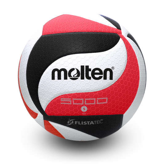 Molten V5M5000 Flistatec Indoor Volleyball Swirls Black Red White