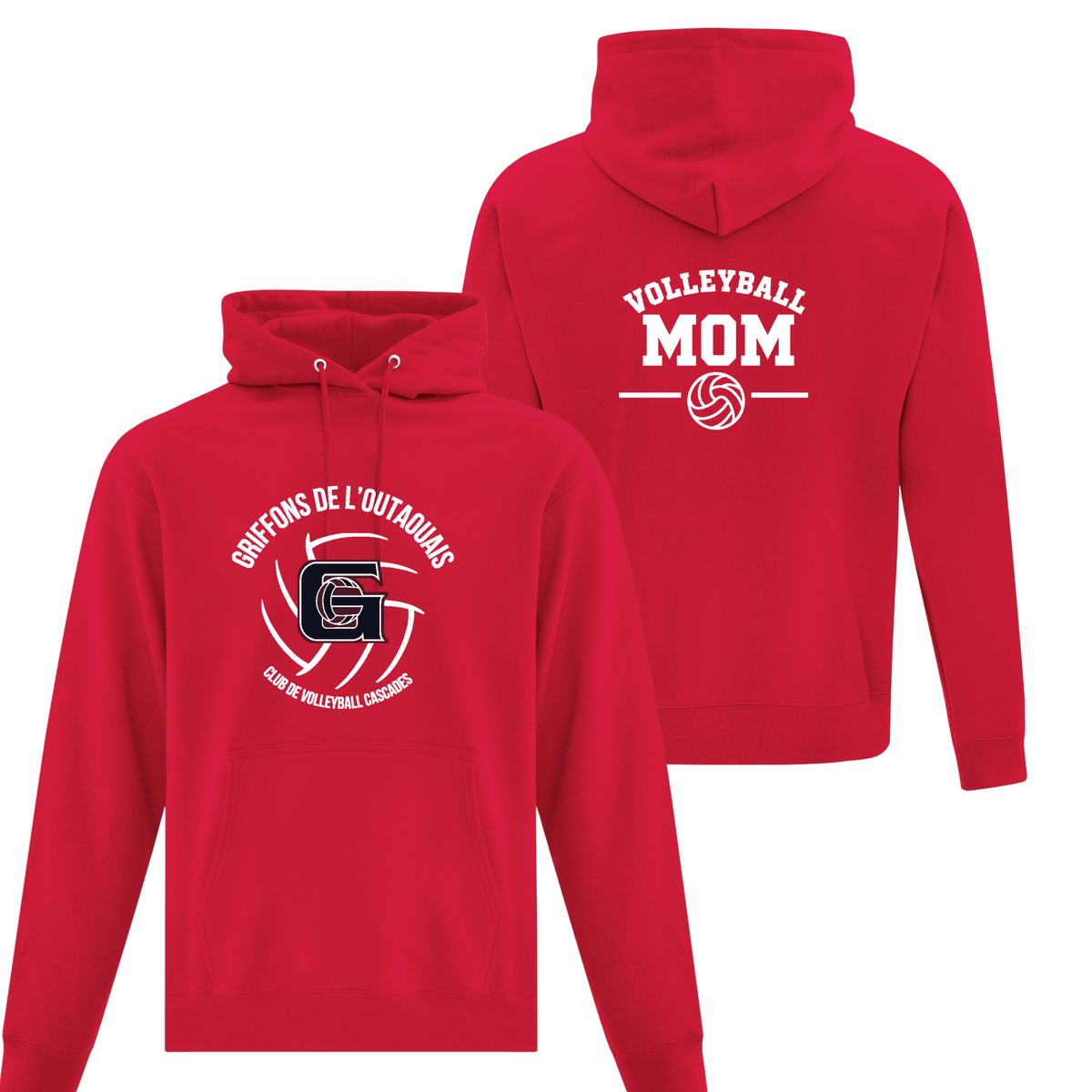 Hoodie Volleyball Mom Cascades/Griffons