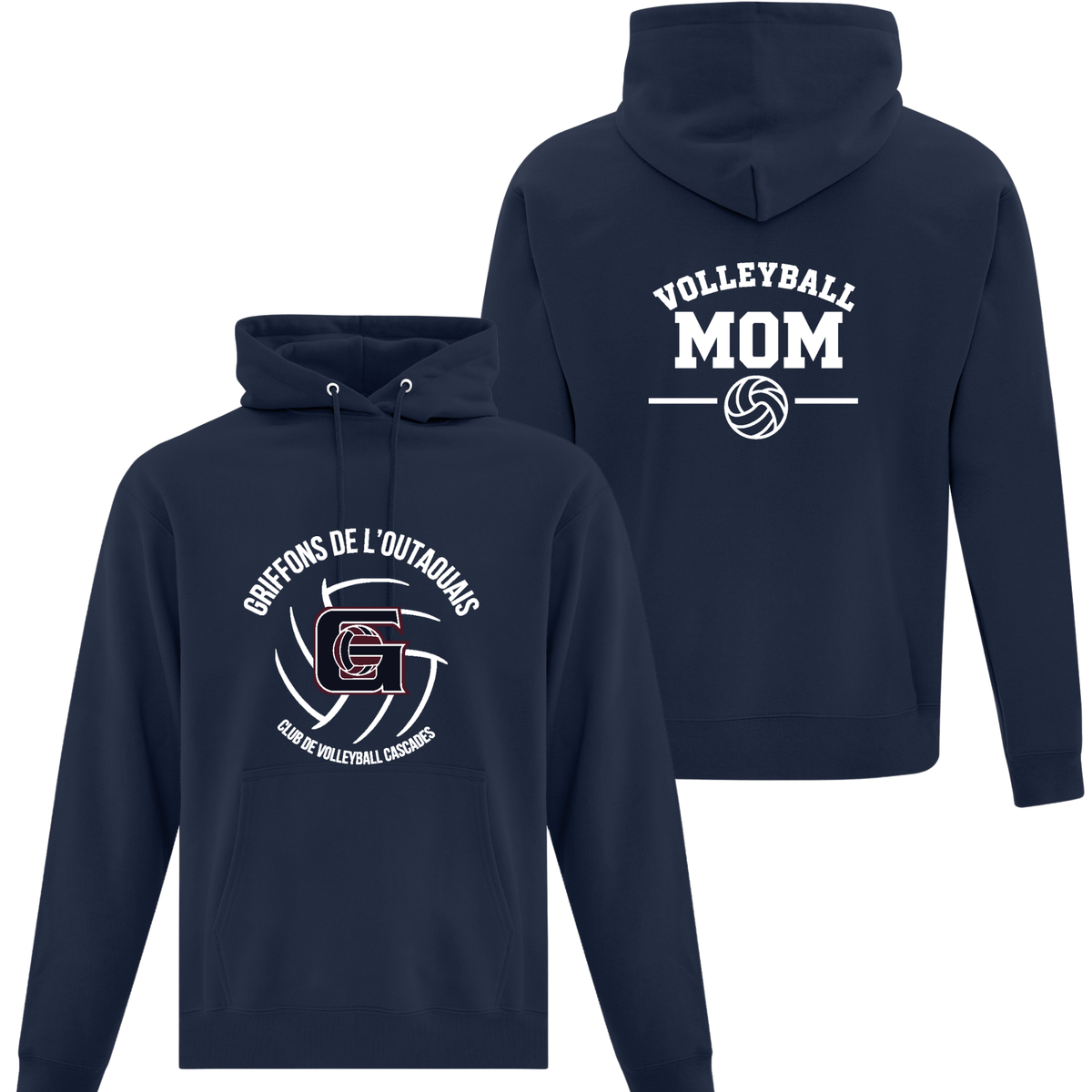 Hoodie Volleyball Mom Cascades/Griffons