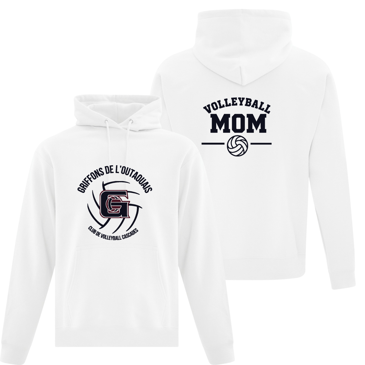 Hoodie Volleyball Mom Cascades/Griffons