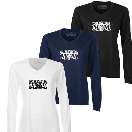 VOLLEYBALL MOM ATC™  LONG SLEEVE V-NECK